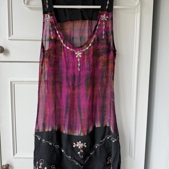 Antik Batik sheer long tunic top. - Picture 2 of 3